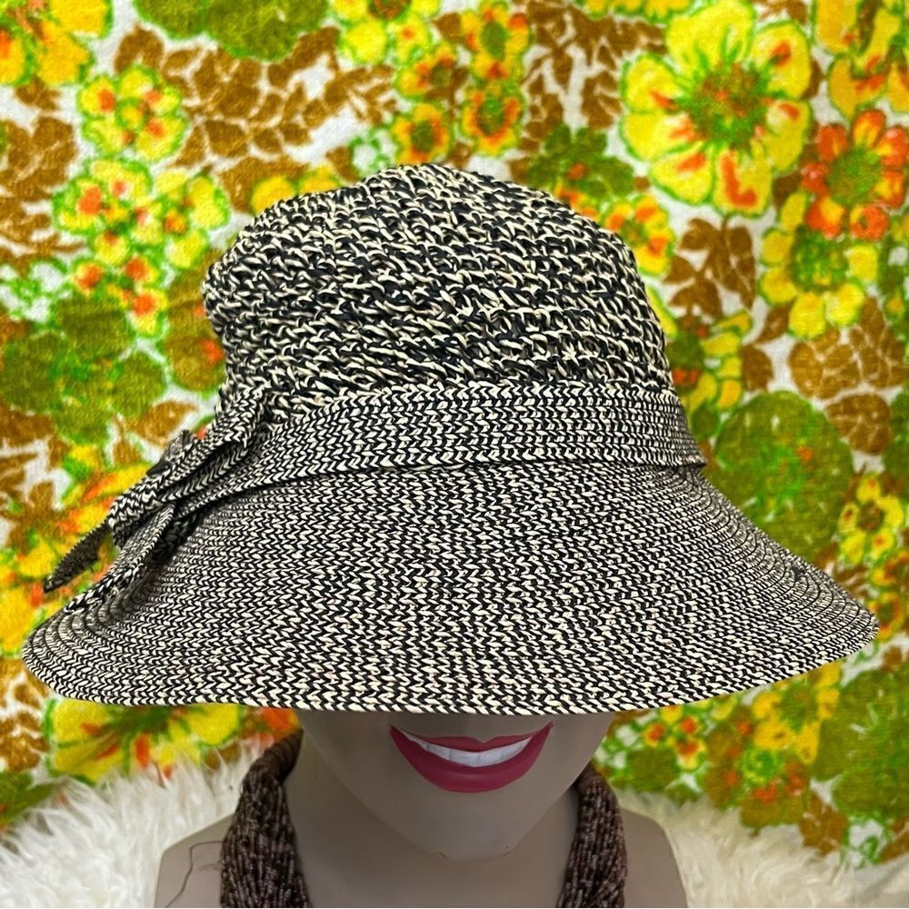 Scala Colezione Paper Hat Speckled Wide Visor StyleβOneβSize